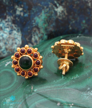 The Aamod Silver Kempu Necklace (Red)