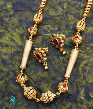 The Parag Silver Navaratna Chain