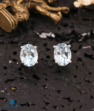 The Blue Topaz Silver Earstuds