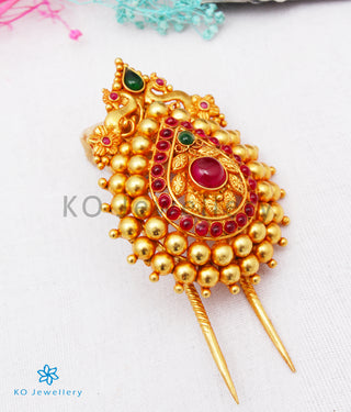 The Mayuraka Silver Bridal Hair Pin