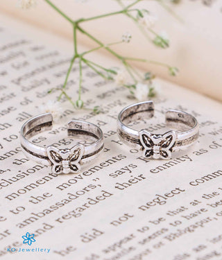 Butterfly Pure Silver Toe-Rings