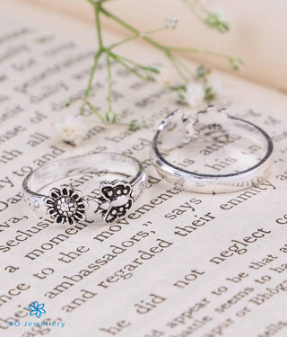 Butterfly Pure Silver Toe-Rings