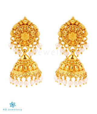 The Sumukh Silver Pearl Jhumkas