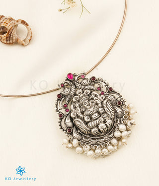 The Shama Lakshmi Silver Pendant (Oxidised)