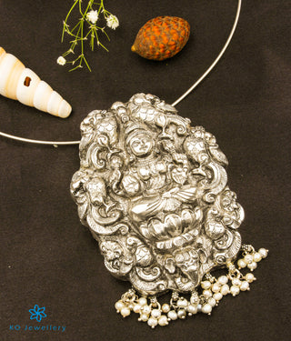 The Dharini Silver Lakshmi  Pendant