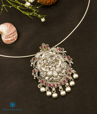 The Prachi Silver Lakshmi  Pendant