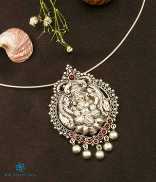 The Harshali  Silver Lakshmi Pendant