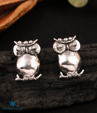 The Hoot Silver Earrings