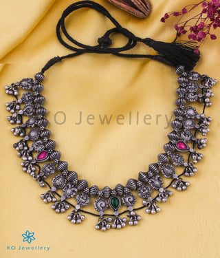 The Tapti Silver Kolhapuri Saaj Necklace