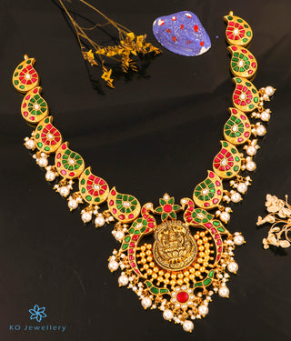 The Taruni Silver Lakshmi Jadau Necklace