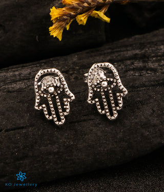 The Hamsa Evileye Silver Earstuds