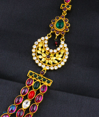 The Rituparna Silver Navaratna Necklace