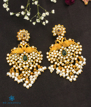 The Mayuram Silver Peacock Earrings