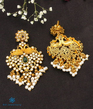 The Mayuram Silver Peacock Pendant Set