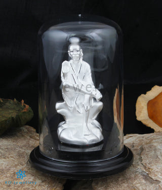 The Nitya Sai Baba 999 Pure Silver Idol (3.5 inches)