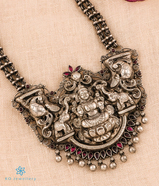 The Padmalaya Lakshmi Silver Nakkasi Chain Necklace