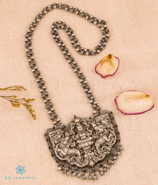 The Mahalakshmi Silver Nakkasi Beads Necklace