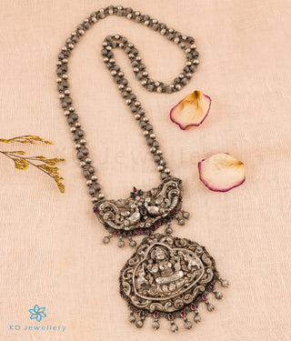 The Deepta Lakshmi Silver Nakkasi Beads Necklace