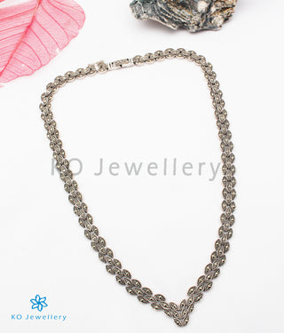 The Kate Silver Marcasite Necklace & Earrings