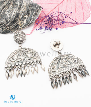 The Rajaka Silver Parrot Earrings