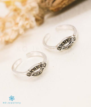 Arshia Silver Marcasite Toe-Rings