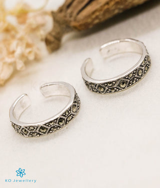  Vilora Silver Marcasite Toe-Rings