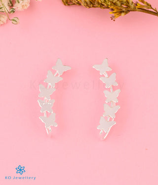 The Flutter Butterfly Silver EarCuffs