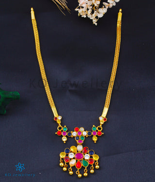 The Mithuna Silver Navratna Necklace