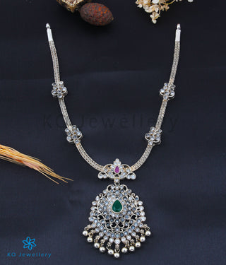 The Diya Silver Necklace (Oxidised)