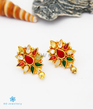 The Kriti Silver Navratna Earstuds