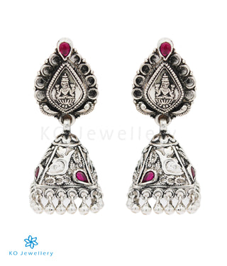 The Ipshita Silver Lakshmi Jhumka (Oxidised)