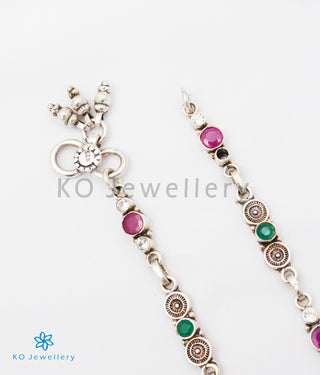 The Sanjh Silver Gemstone Anklets
