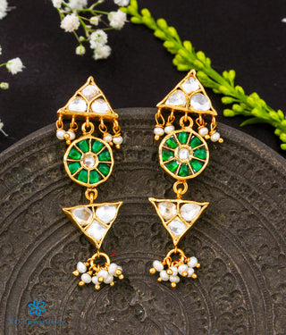 The Tridha Silver Kundan Earrings