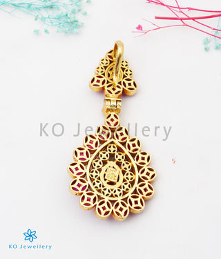 The Dhara Silver Kempu Pendant