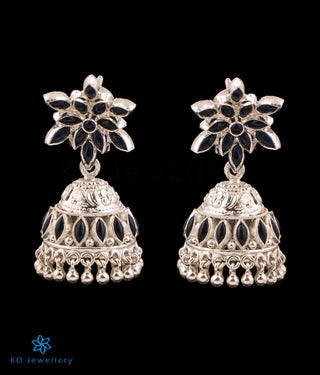 The Padma Silver Jhumkas (Medium)