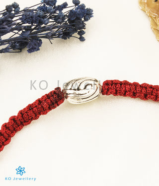 The Ditya Silver Red Thread Bracelet