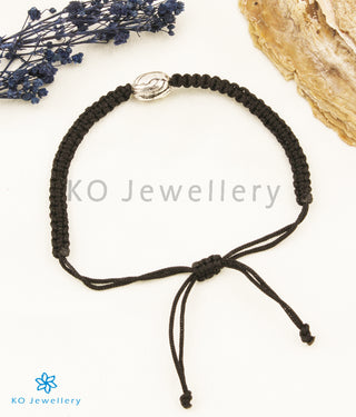 The Ditya Silver Black Thread Bracelet