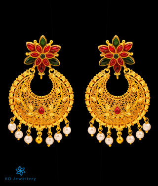 The Vidhi Silver Chand-Bali Earrings