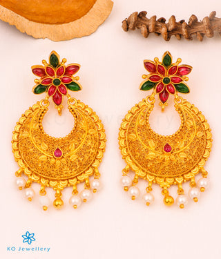 The Vidhi Silver Chand-Bali Earrings