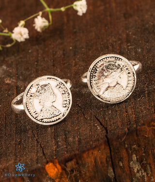 Antique Coin Silver Toe-Rings