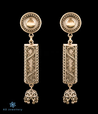 The Urvi Silver Antique Jhumkas