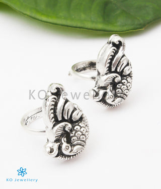 The Mayuraka Silver Peacock Toe-Rings