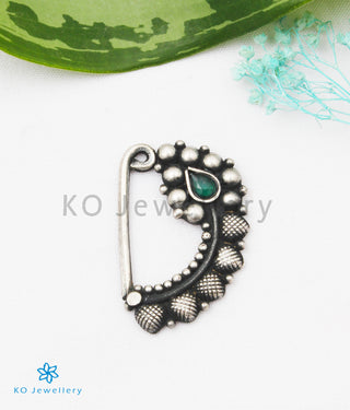 The Samhat Silver Nath/Nose Pin (Pressing/Clip On)