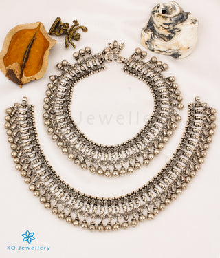 The Madhurya Silver Bridal Anklets