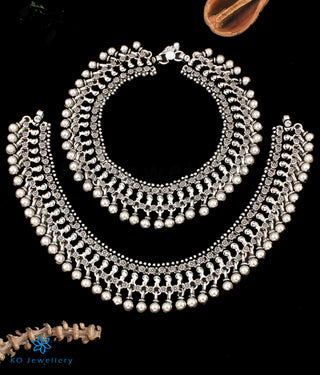 The Madhurya Silver Bridal Anklets