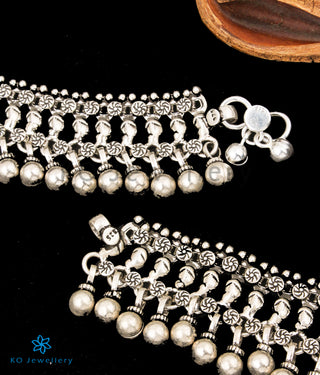 The Madhurya Silver Bridal Anklets