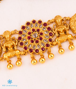 The Dhanya Silver Lakshmi Choker Necklace/ Vanki