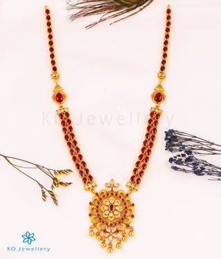 The Ragavat Silver Kempu Necklace