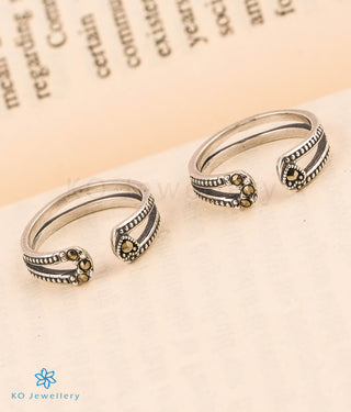 Silver Marcasite Toe-Rings