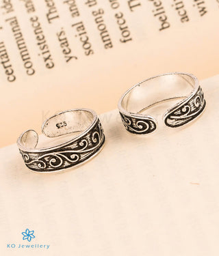 Ornate Silver Toe-Rings